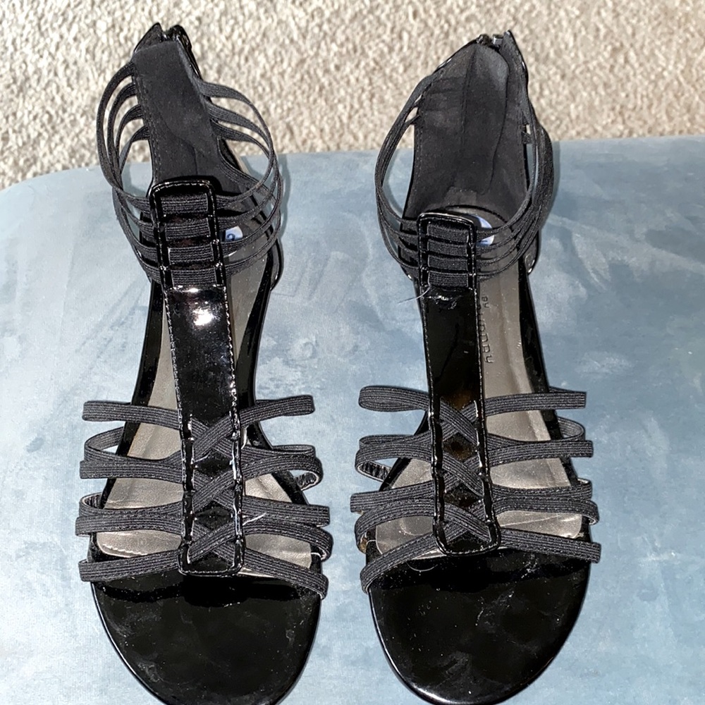 Black zip up sandals
